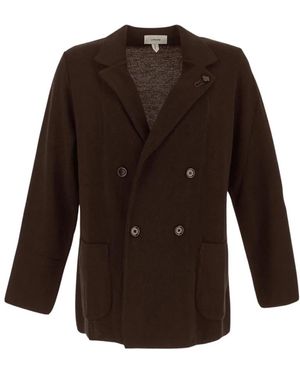 Lardini Wollen Gebreide Blazer - Bruin