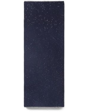 Peserico Schal Mit Pailletten Und Fransen - Blau