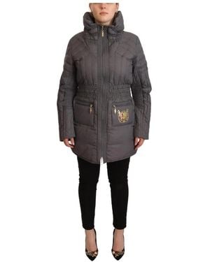 Roccobarocco Giacca trapuntata con zip grigia - Grigio