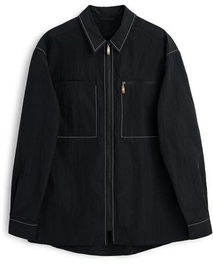 Soulland Derry hemdjacke mit reißverschluss vorne - Schwarz