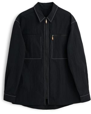 Soulland Derry hemdjacke mit reißverschluss vorne - Schwarz