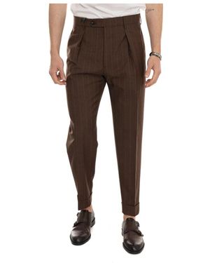 BERWICK 1707 Suit Trousers - Brown