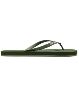 DSquared² Schoenen ,Groen ,Logo Teenslippers
