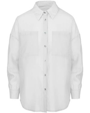 Bomboogie Lyocell Voile Overshirt - Wit