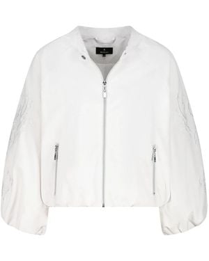 Monari Bomberjacke Mit Stickerei - Weiß