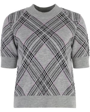 GIUSEPPE DI MORABITO Round-Neck Knitwear - Gris