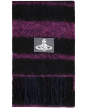 Vivienne Westwood Chunky Stripe Scarf - Paars