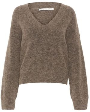 Gestuz V-Neck Knitwear - Marron