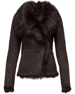 V S P Adila Toscana Shearling Jacke - Schwarz