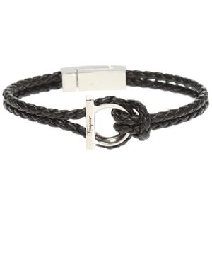 Ferragamo Pulsera gancini - talla 17 - Negro