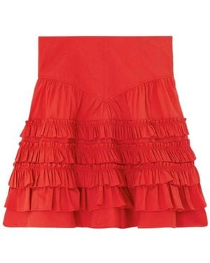 Ganni Short Skirts - Rosso