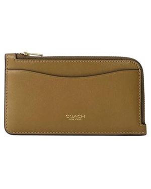 COACH New York Zip Card Case - Naturel