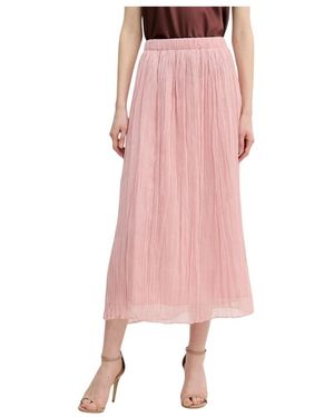 Ouí Rokken ,Roze ,Uitlopende Midi-Rok
