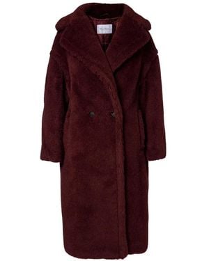 Max Mara Jassen ,Bruin ,Wol Tedgirl Mantel - Rood