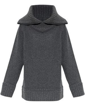 Victoria Beckham Pullover Mit Breitem Kragen - Grau