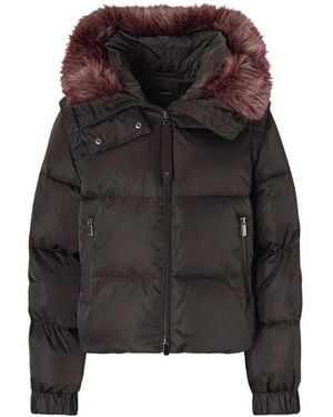 Pinko Jassen ,Bruin ,Polyester Godetia Padded Jacket - Zwart