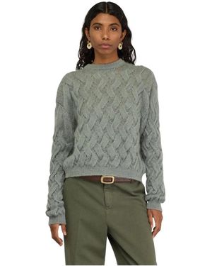 Semicouture Round-Neck Knitwear - Vert