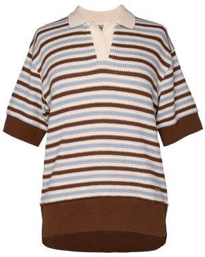 Woolrich Gestreepte Jersey Polo - Bruin