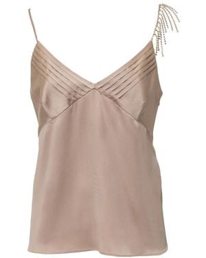 Max Mara Tops ,Bruin ,Satijn Satijnen Top