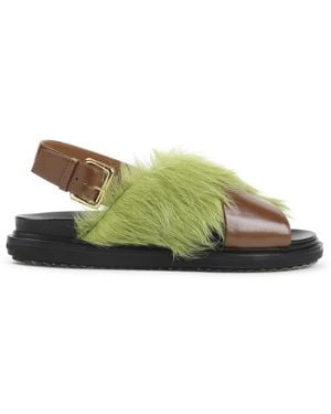 Marni Flat Sandals - Green