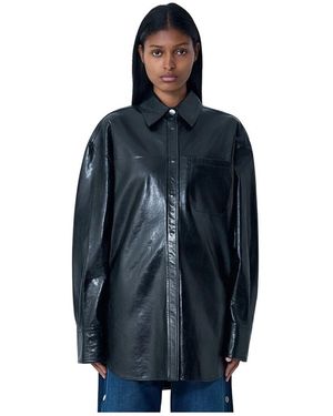 Sportmax Leather Jackets - Blue