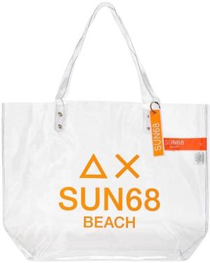 Sun 68 Tassen ,Wit ,Transparante Strandtas Met Logo