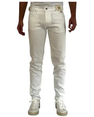 Roy Rogers Slim-Fit Gabardine Broek - Grijs