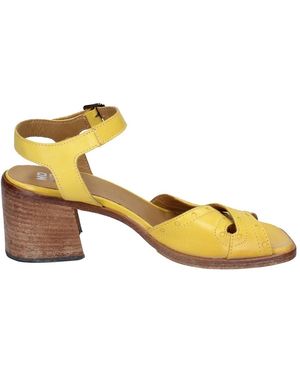 Moma Vintage Leren Sandalen - Geel
