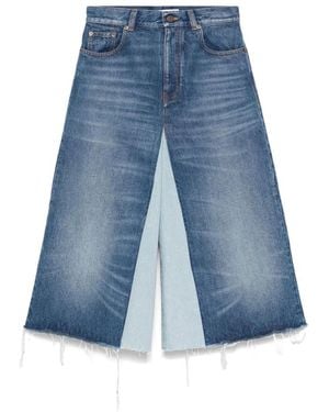 Chloé Korte Broeken ,Blauw ,Denim Denim Maxi Rok