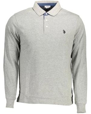 U.S. POLO ASSN. Braunes Baumwoll Herren Polo Shirt - Grau