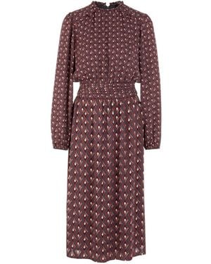 Marc Cain Jurk Met Diamantprint - Rood