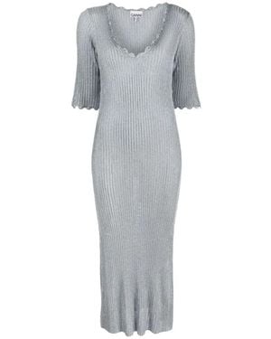 Ganni Knitted Dresses - Grey