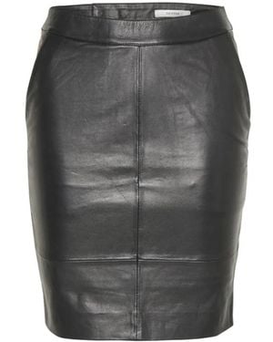 Gestuz Leather Skirts - Grey