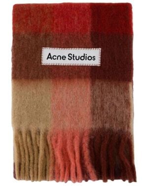 Acne Studios Karierter Schal - Braun