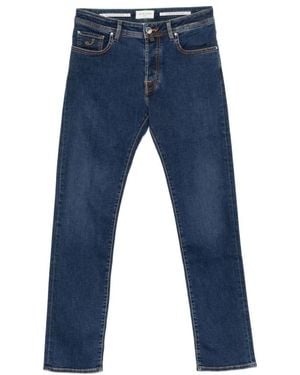 Jacob Cohen Blaue Seide & Nylon Jeans