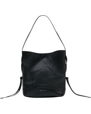 Marni Tassen ,Zwart ,Katoen Pod 2.0 Kleine Hobo Tas