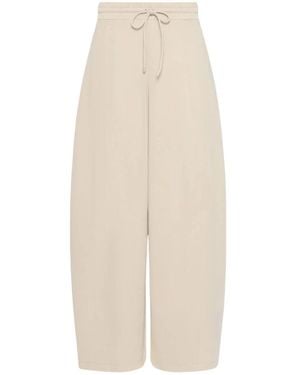 Max Mara Olmo Technische Katoenen Jersey Broek - Naturel