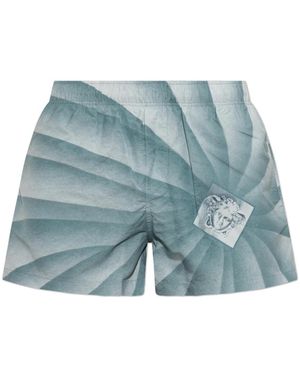 Versace Badmode ,Blauw ,Leer The Vortex Printed Zwembroek