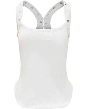 The Attico Sleeveless Tops - Bianco