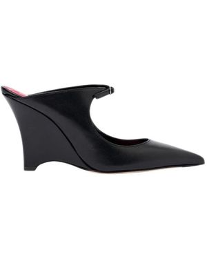 SCAROSSO Heeled Mules - Azul