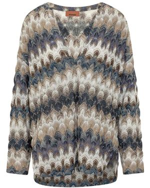 Missoni Overhemden ,Veelkleurig ,Gebreide Blouse - Grijs