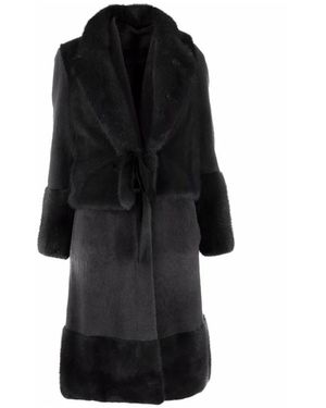 Blancha Belted Coats - Black