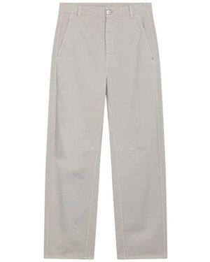 Brunello Cucinelli Curved Soft Broeken - Grijs