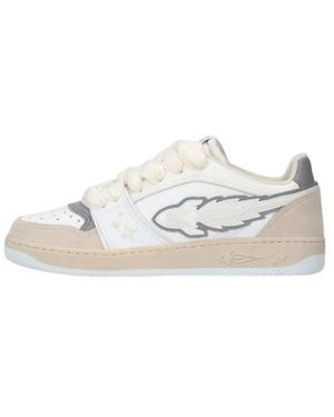 ENTERPRISE JAPAN Schoenen ,Wit ,Leer Leren Sneakers Met Rubberen Zool