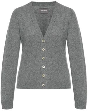 Zadig & Voltaire Kaschmir-strickjacke jemmy - Grau