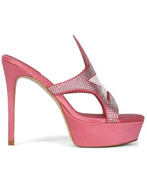 Jeffrey Campbell Heeled Mules - Rosa