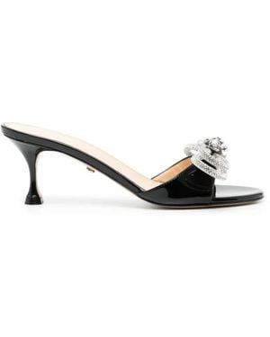 Mach & Mach Heeled Mules - Negro