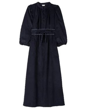 Apof Vestido Vintage Paisley Midi, Mujer, Talla - Azul