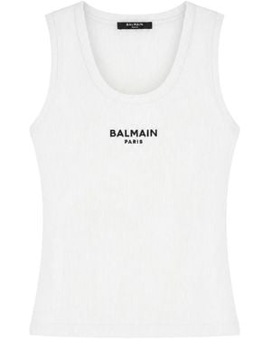Balmain Sleeveless Tops - Blanco