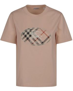 Burberry Frankie Ks Check T-Shirt - Naturel